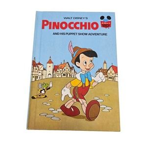 Vintage 1973 Walt Disney’s Pinocchio and His Puppet Show Adventure Story‎ Book
